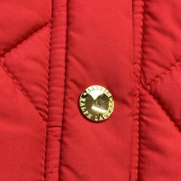 Vintage Lauren Ralph Lauren Vest Womens Medium Reversible Diamond Quilt Crest - Picture 13 of 14